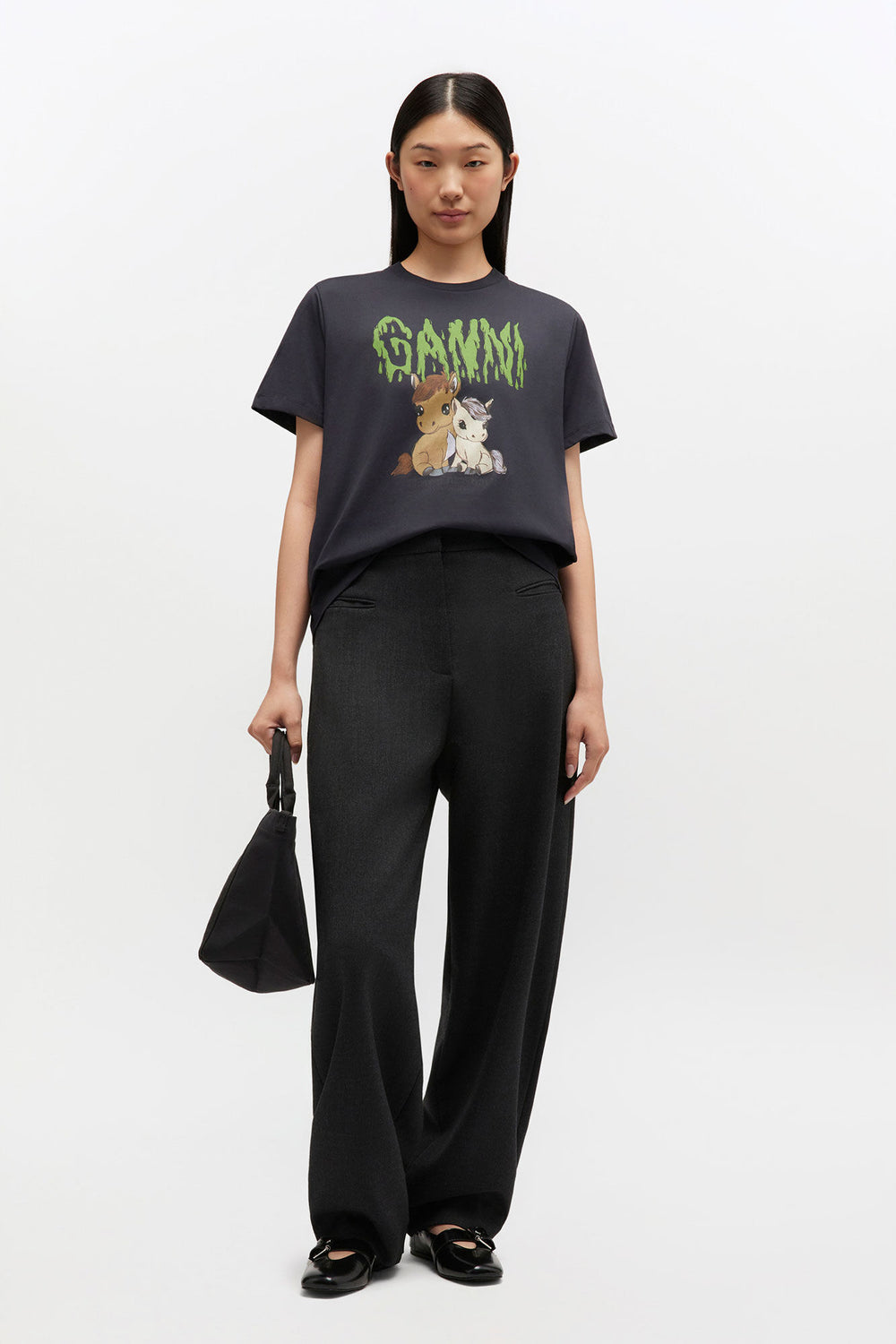 GANNI us Graphic Cotton T-shirt