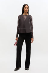 GANNI On Sale Black Cotton A-line Top