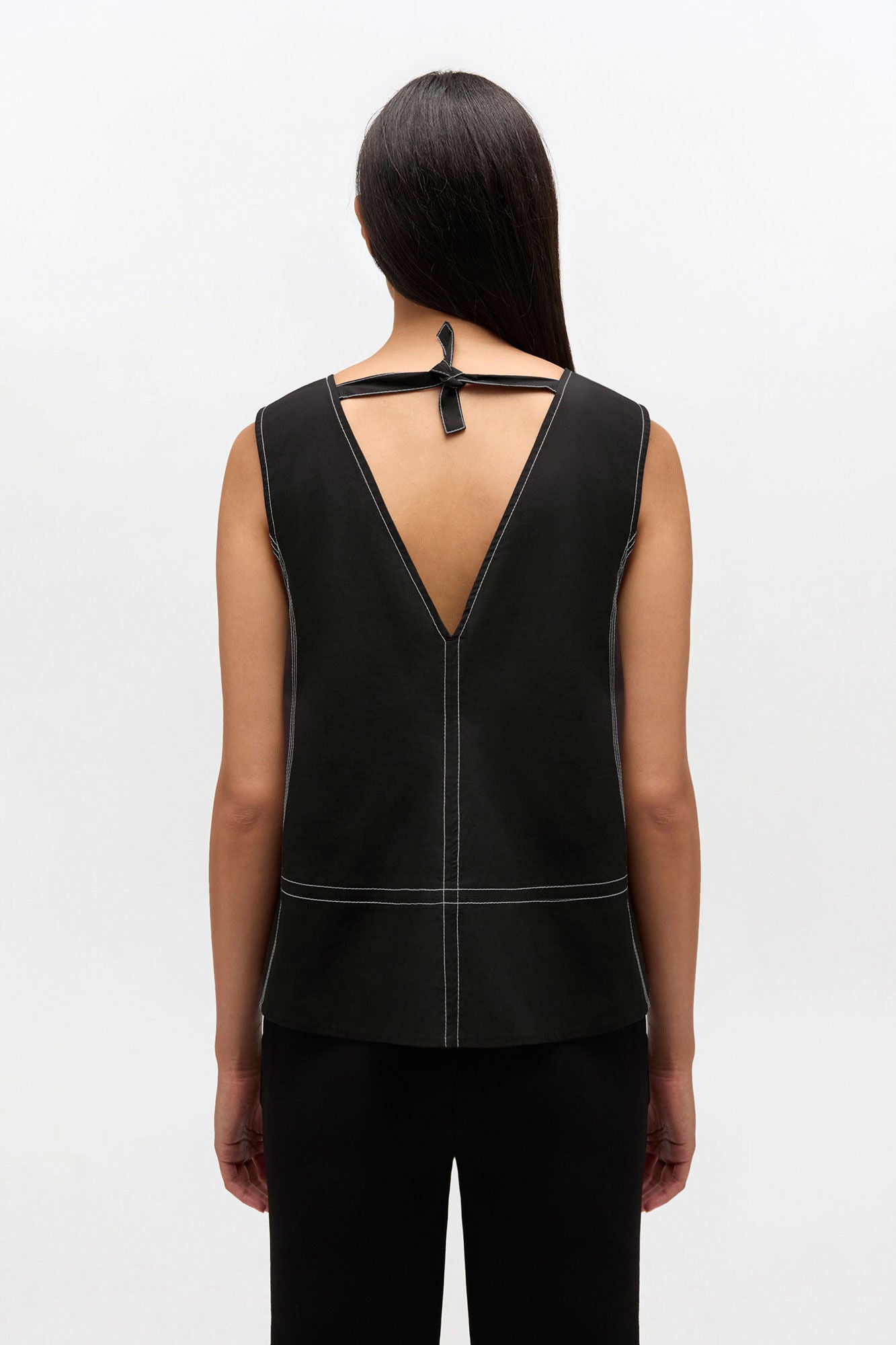 GANNI On Sale Black Cotton A-line Top