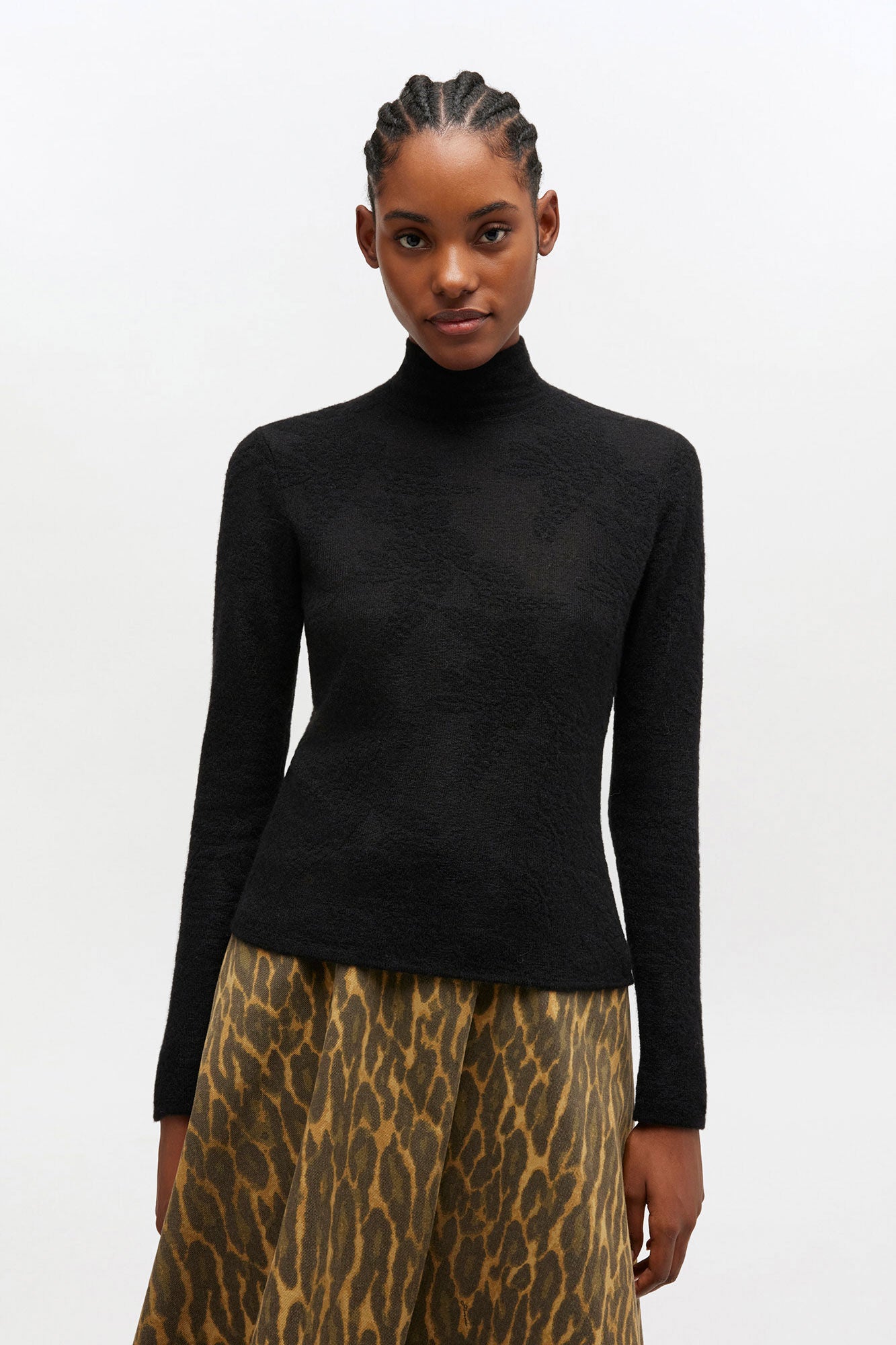 GANNI Outlet Sheer Turtleneck