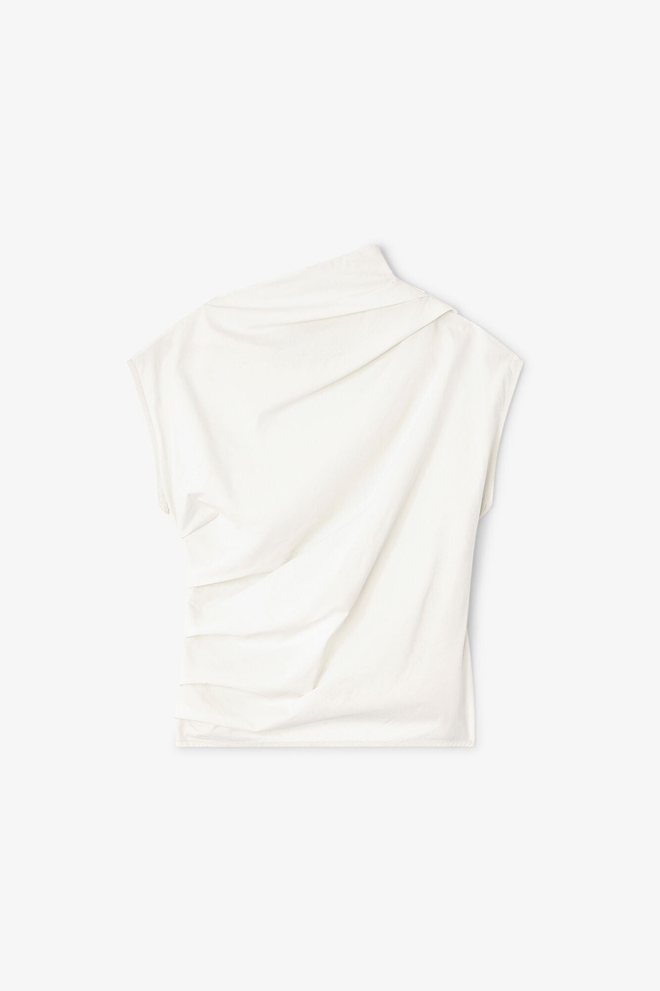 GANNI New Ivory Ruched Top