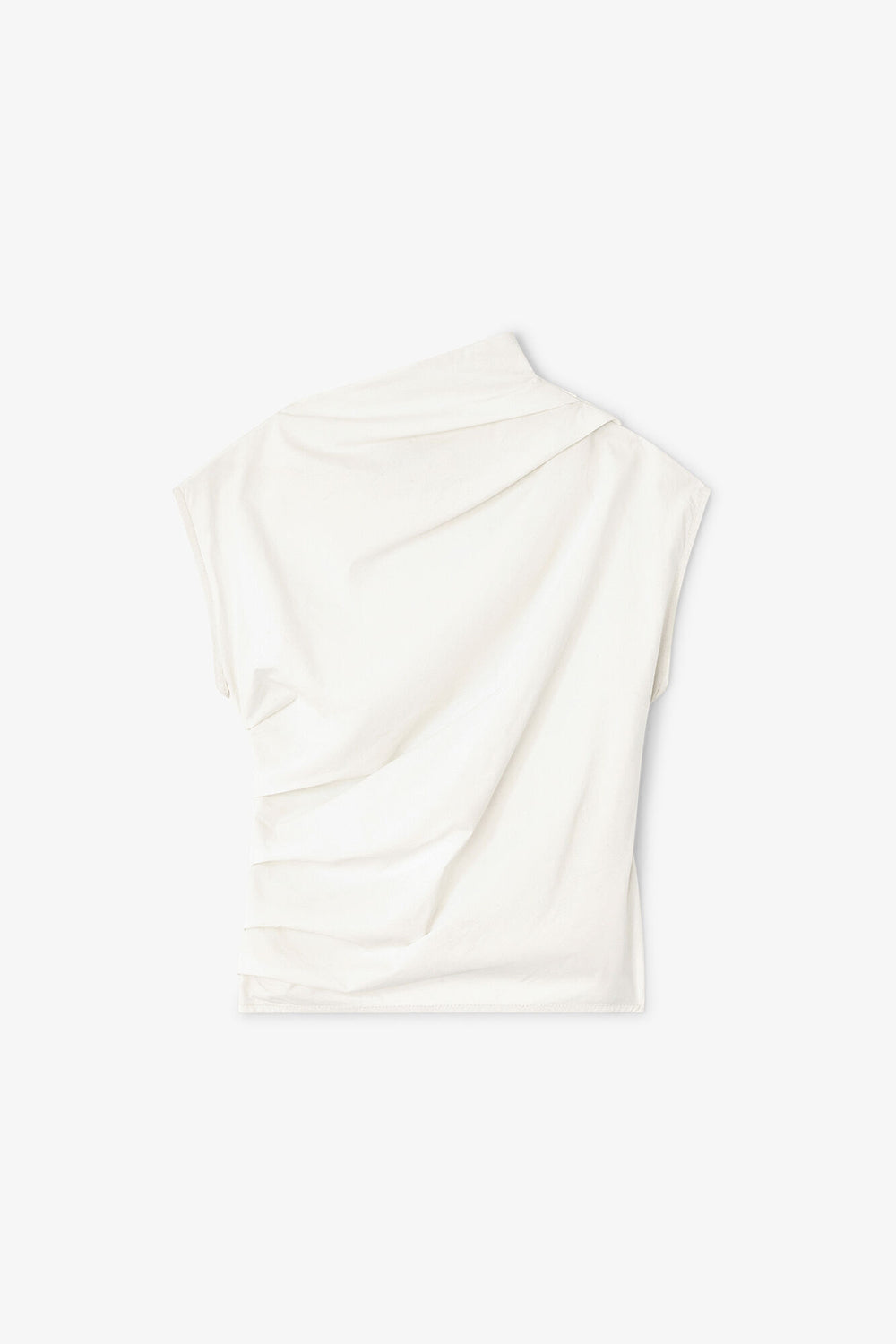 GANNI New Ivory Ruched Top