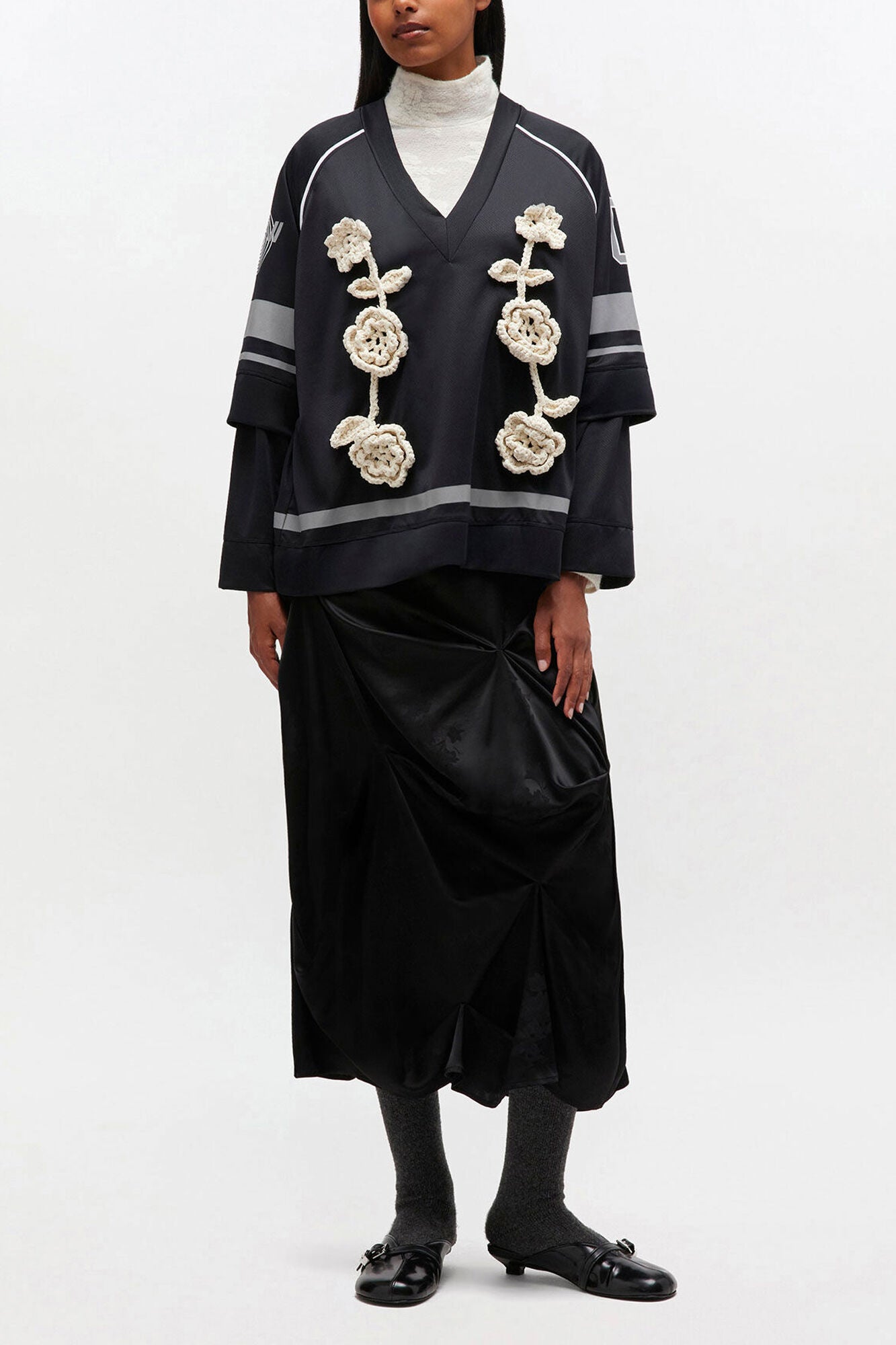 GANNI us Black League Long-sleeve