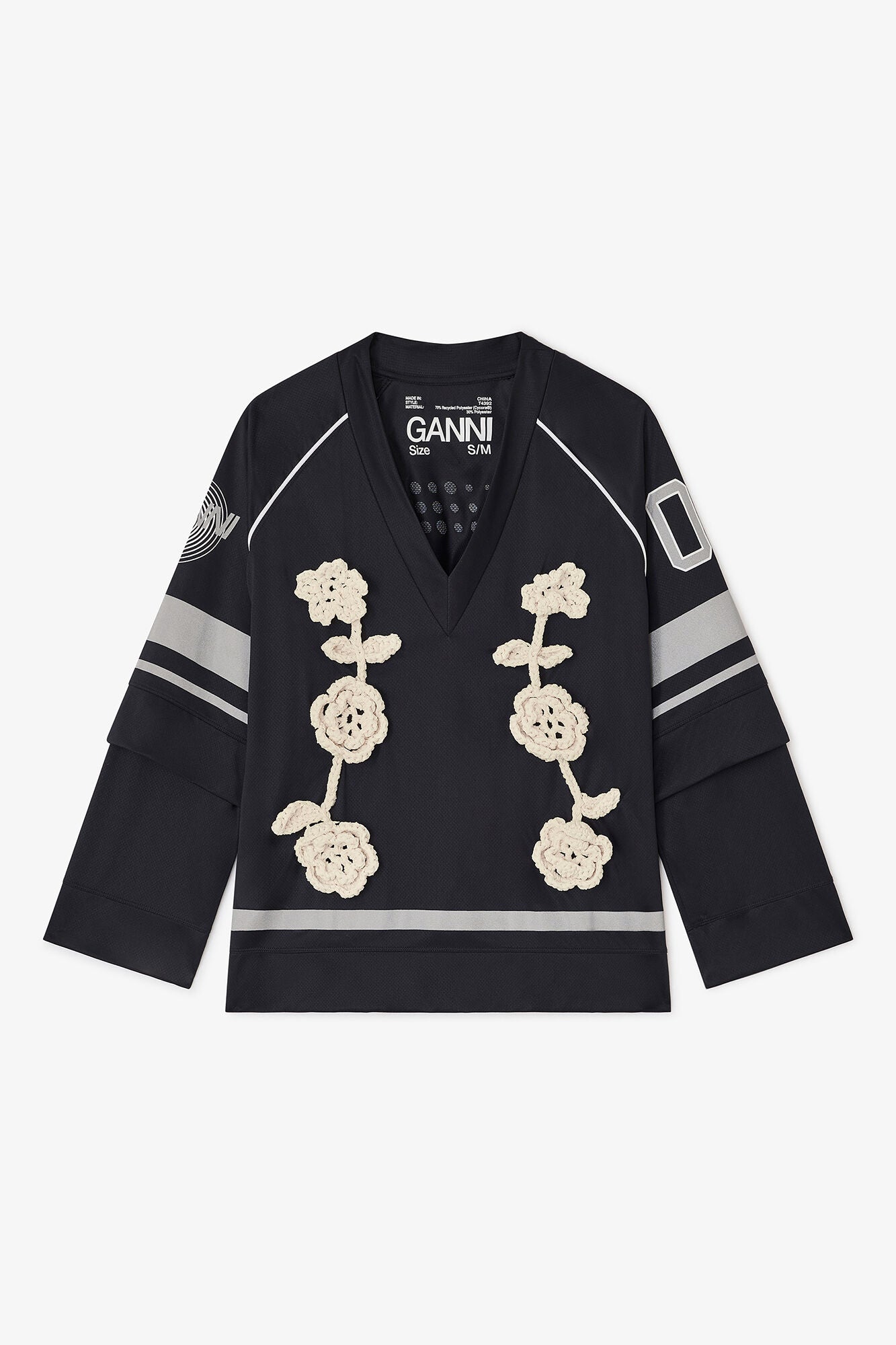 GANNI us Black League Long-sleeve