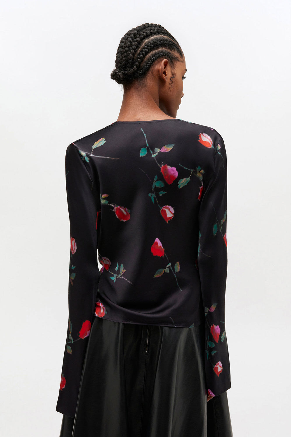 GANNI Hot Sale Printed Satin Blouse