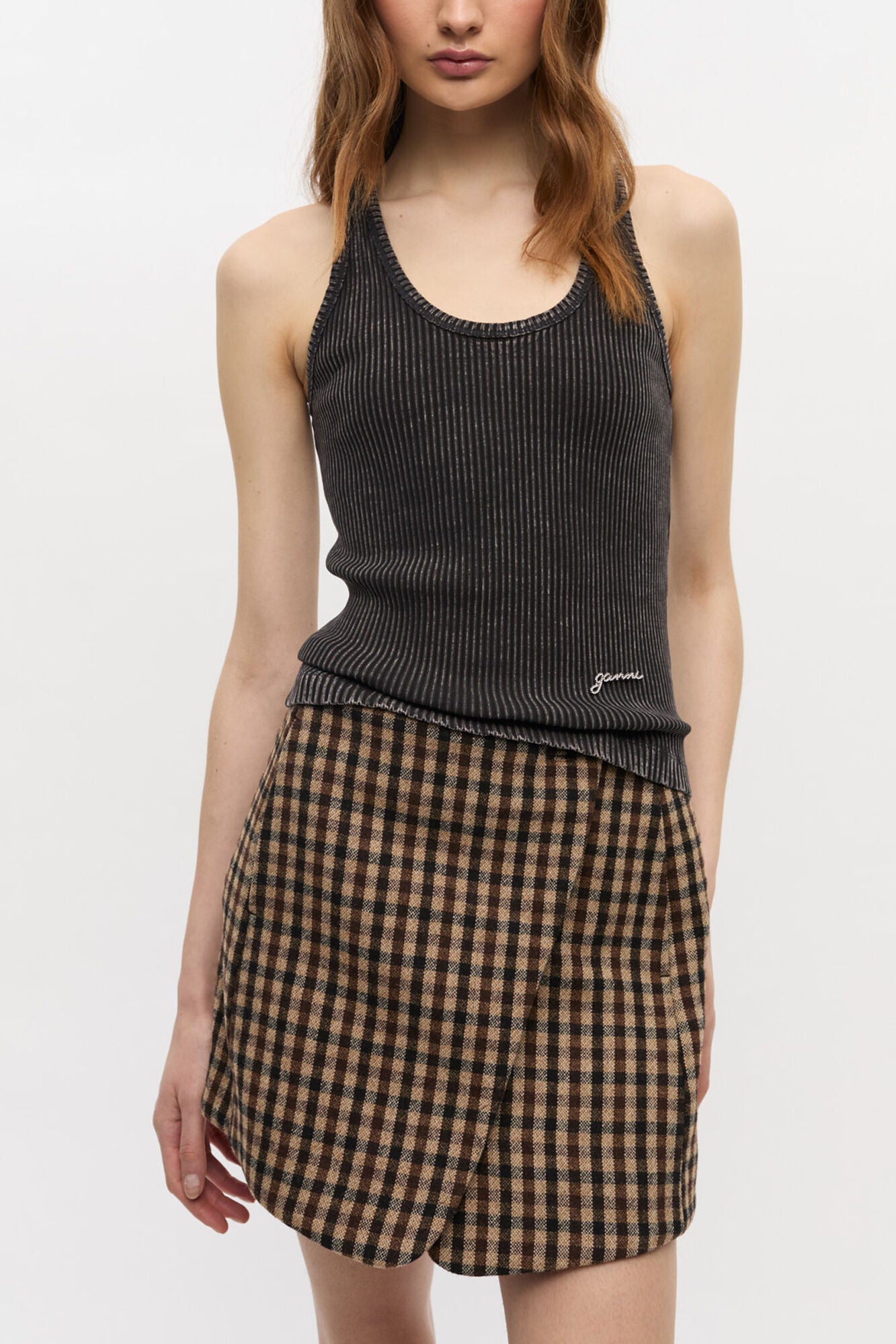 GANNI For Sale Black Washed Tank Top
