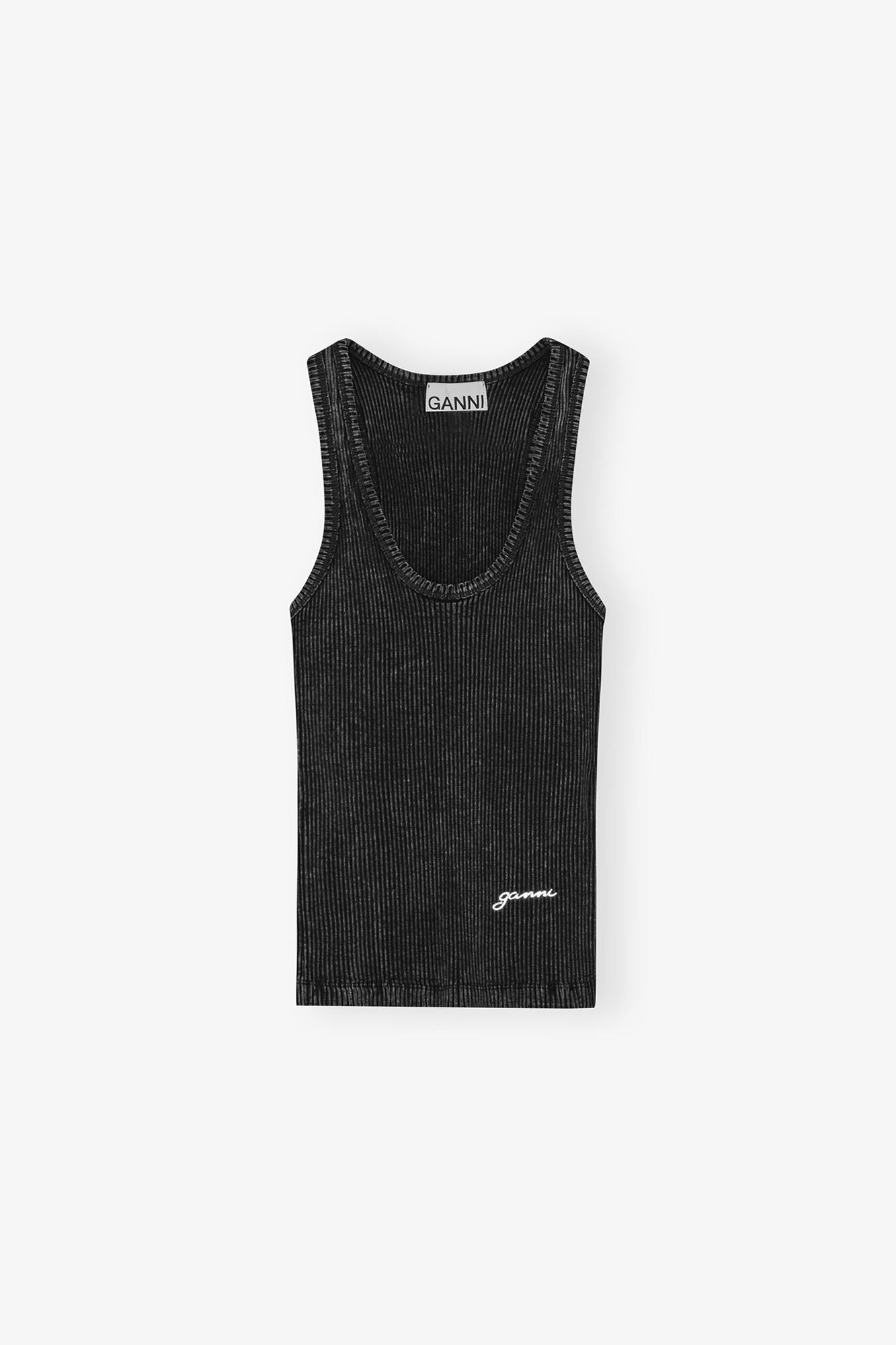GANNI For Sale Black Washed Tank Top