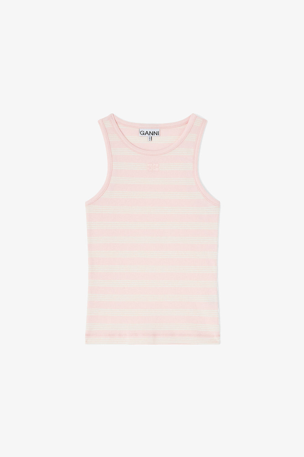GANNI Outlet Stripe Rib Tank Top