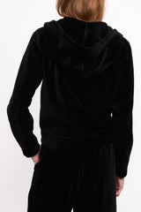 GANNI New Heavy Velour Zip Hoodie