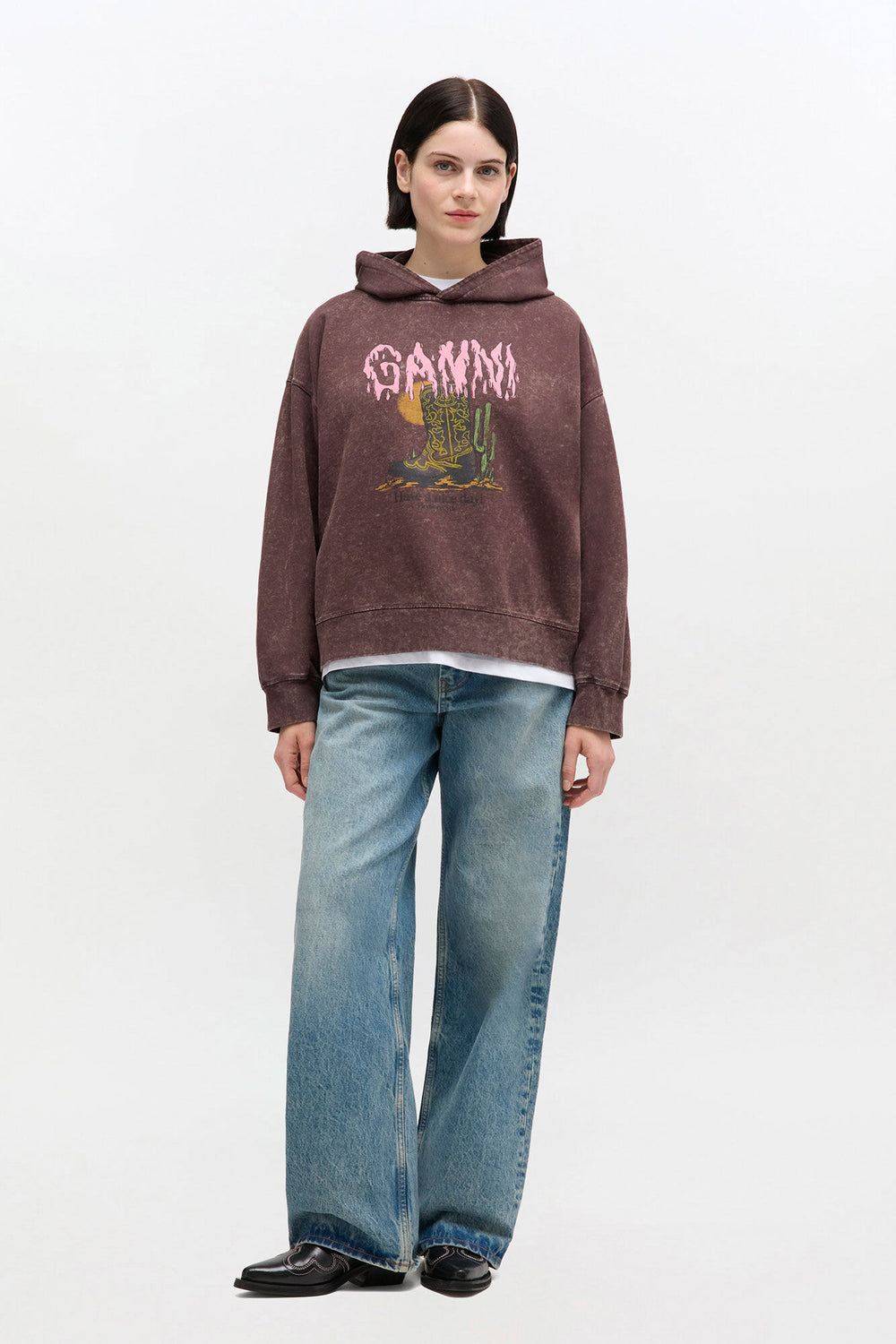 GANNI us Vintage Wash Hoodie