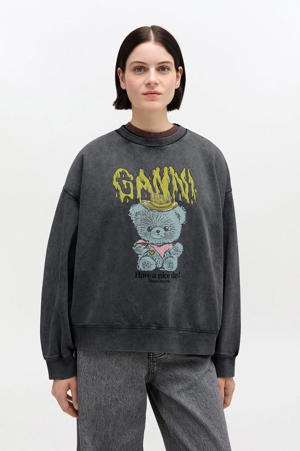 GANNI Discount Vintage Wash Sweatshirt