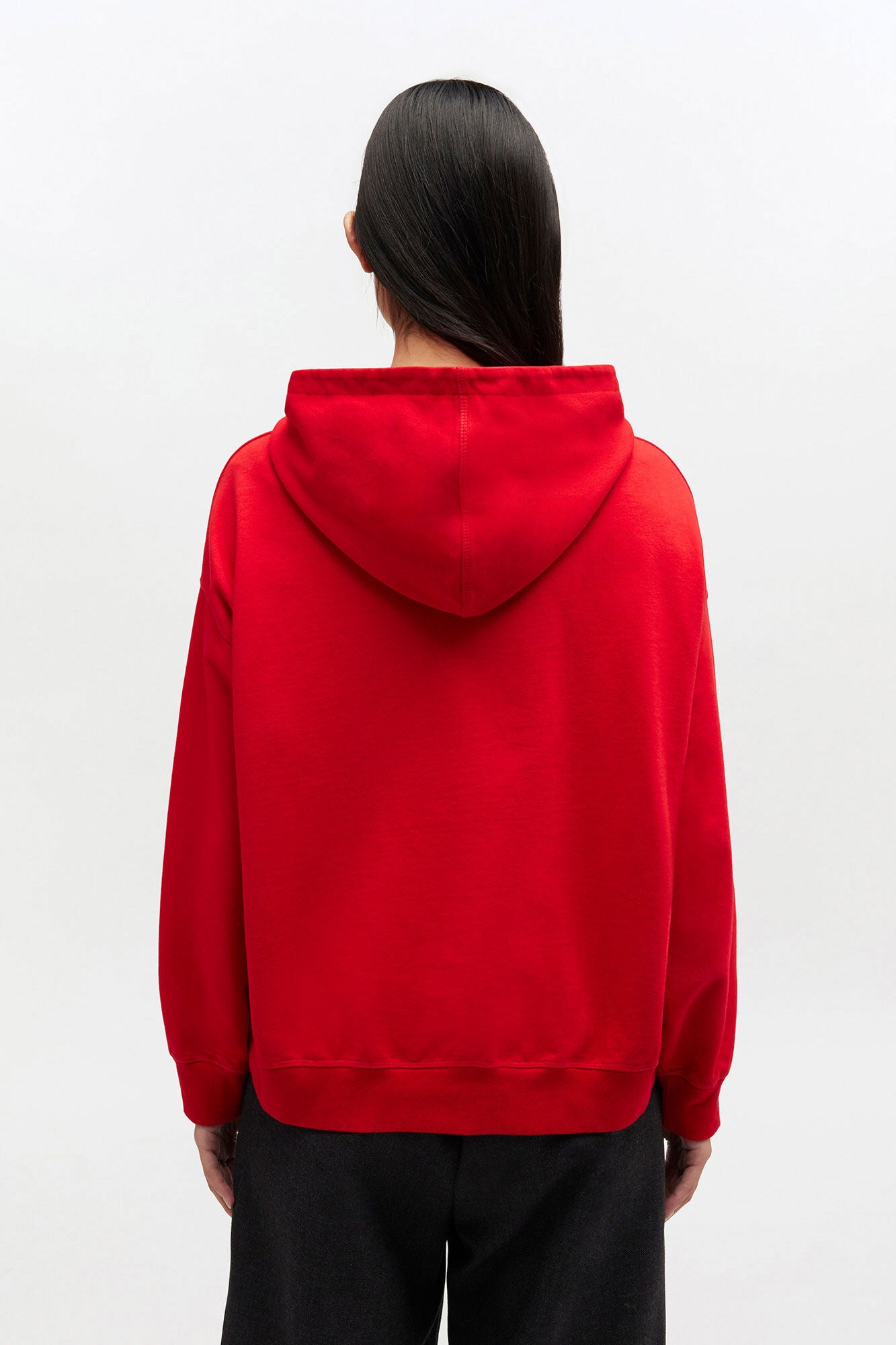 GANNI Outlet Red Graphic Cropped Hoodie