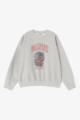 GANNI New Grey Kitty Sweatshirt