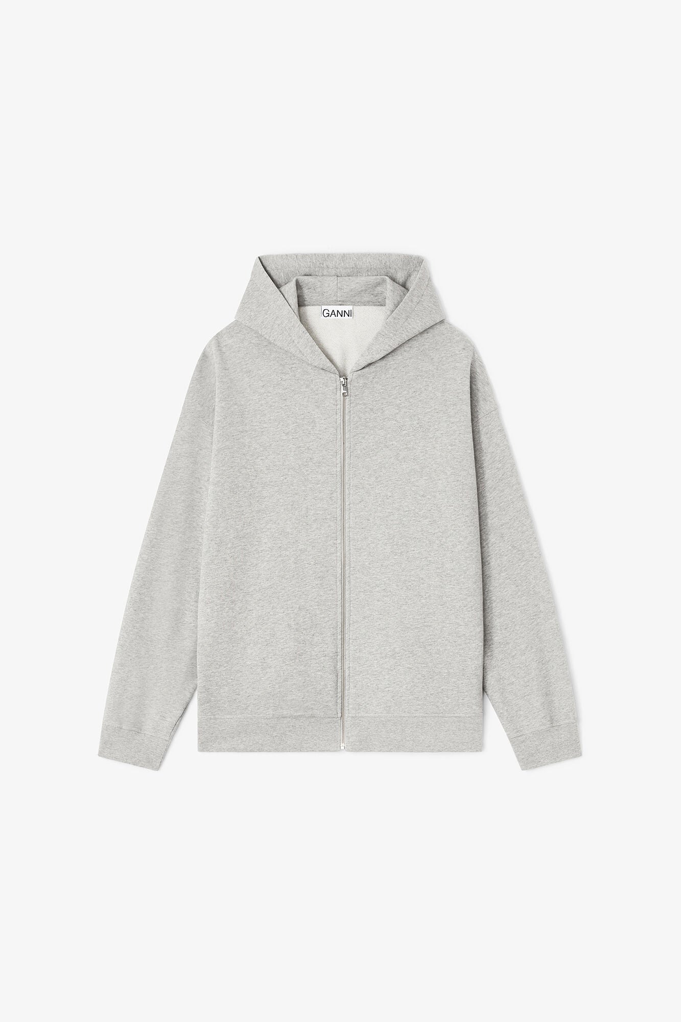 GANNI us Grey Teddy Zip Hoodie