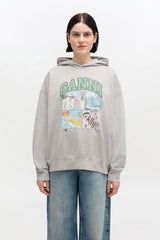 GANNI Online Grey Bear Comic Hoodie