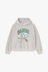 GANNI Online Grey Bear Comic Hoodie