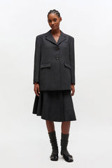 GANNI Outlet Grey Wool Suiting Blazer