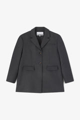 GANNI Outlet Grey Wool Suiting Blazer