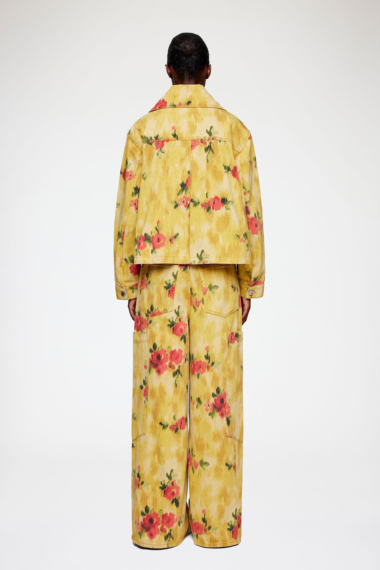 GANNI New Jacket in Printed Denim