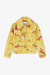 GANNI New Jacket in Printed Denim
