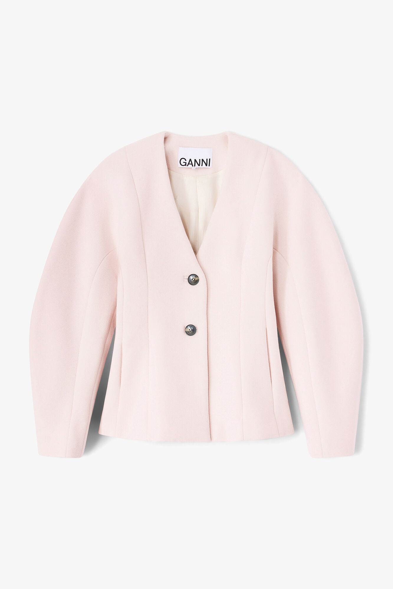 GANNI Discount Pink Wool Blazer