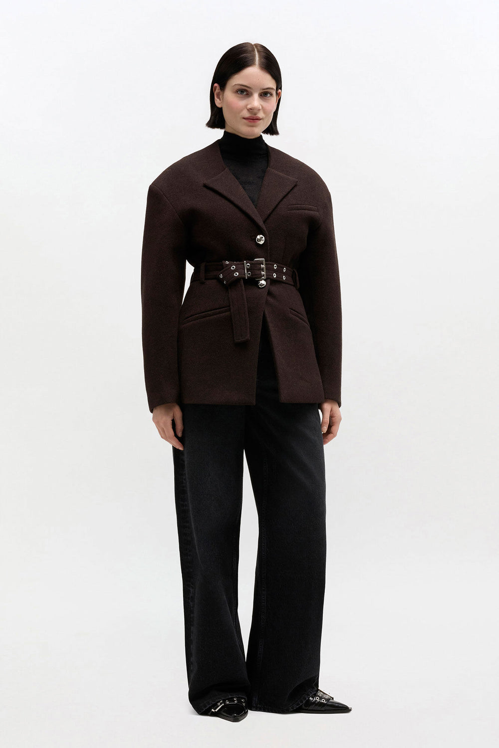 GANNI On Sale Brown Wool Jacket
