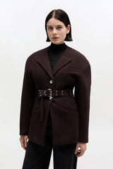 GANNI On Sale Brown Wool Jacket