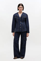 GANNI For Sale Dark Rinse Denim Blazer