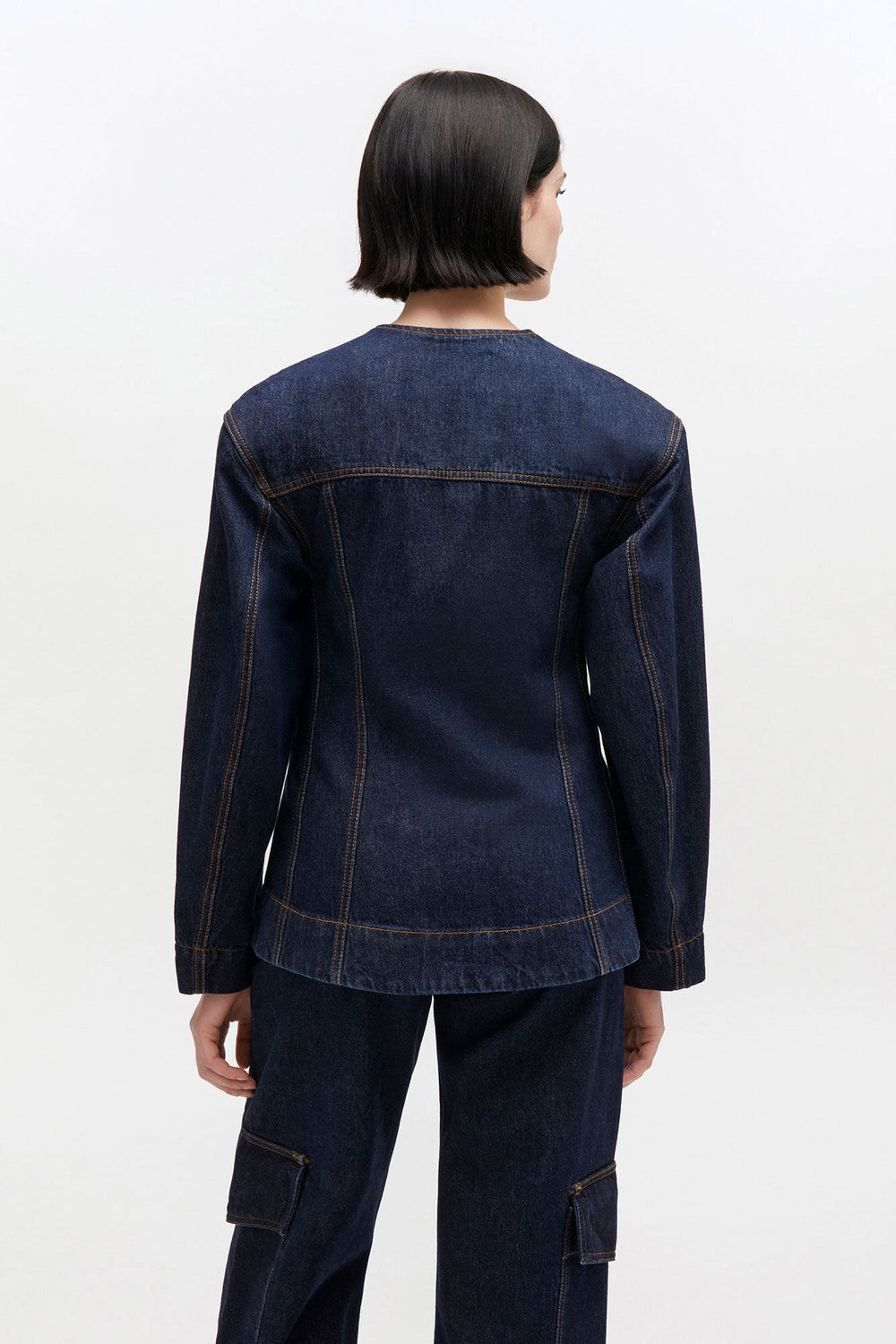 GANNI For Sale Dark Rinse Denim Blazer