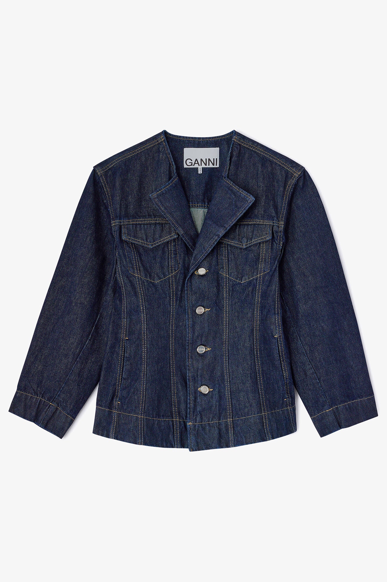 GANNI For Sale Dark Rinse Denim Blazer