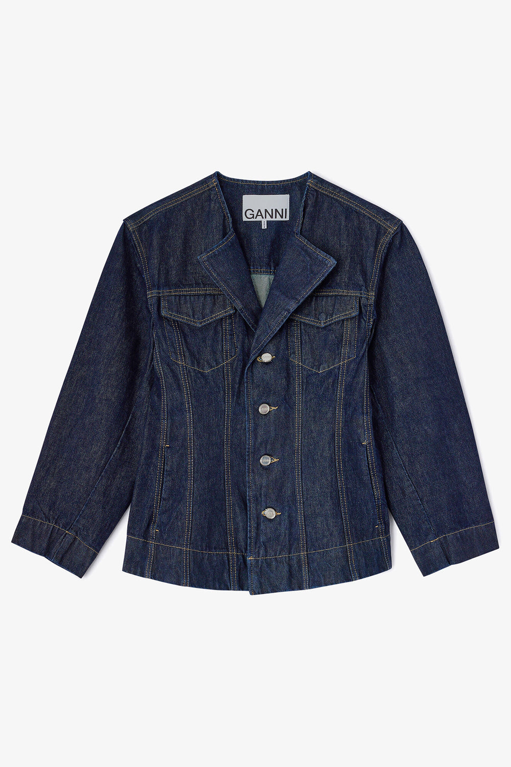 GANNI For Sale Dark Rinse Denim Blazer
