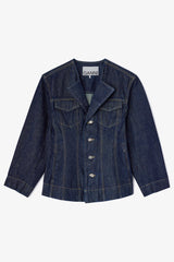 GANNI For Sale Dark Rinse Denim Blazer