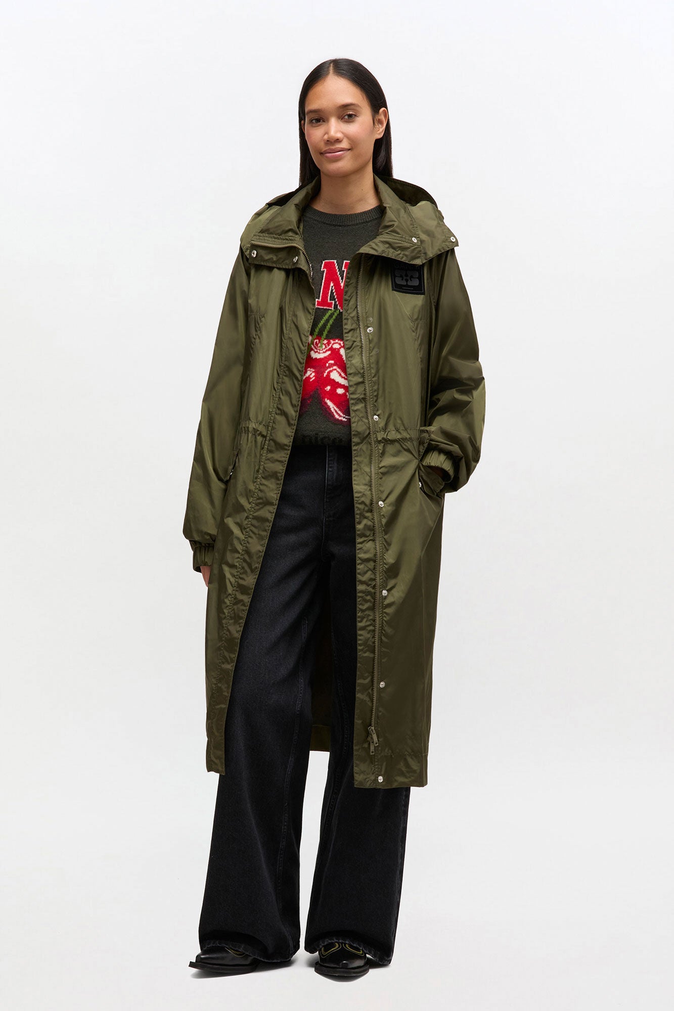 GANNI New Nylon Parka Coat