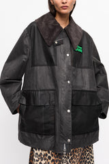 GANNI us GANNI x Barbour Waxed Duffle Coat