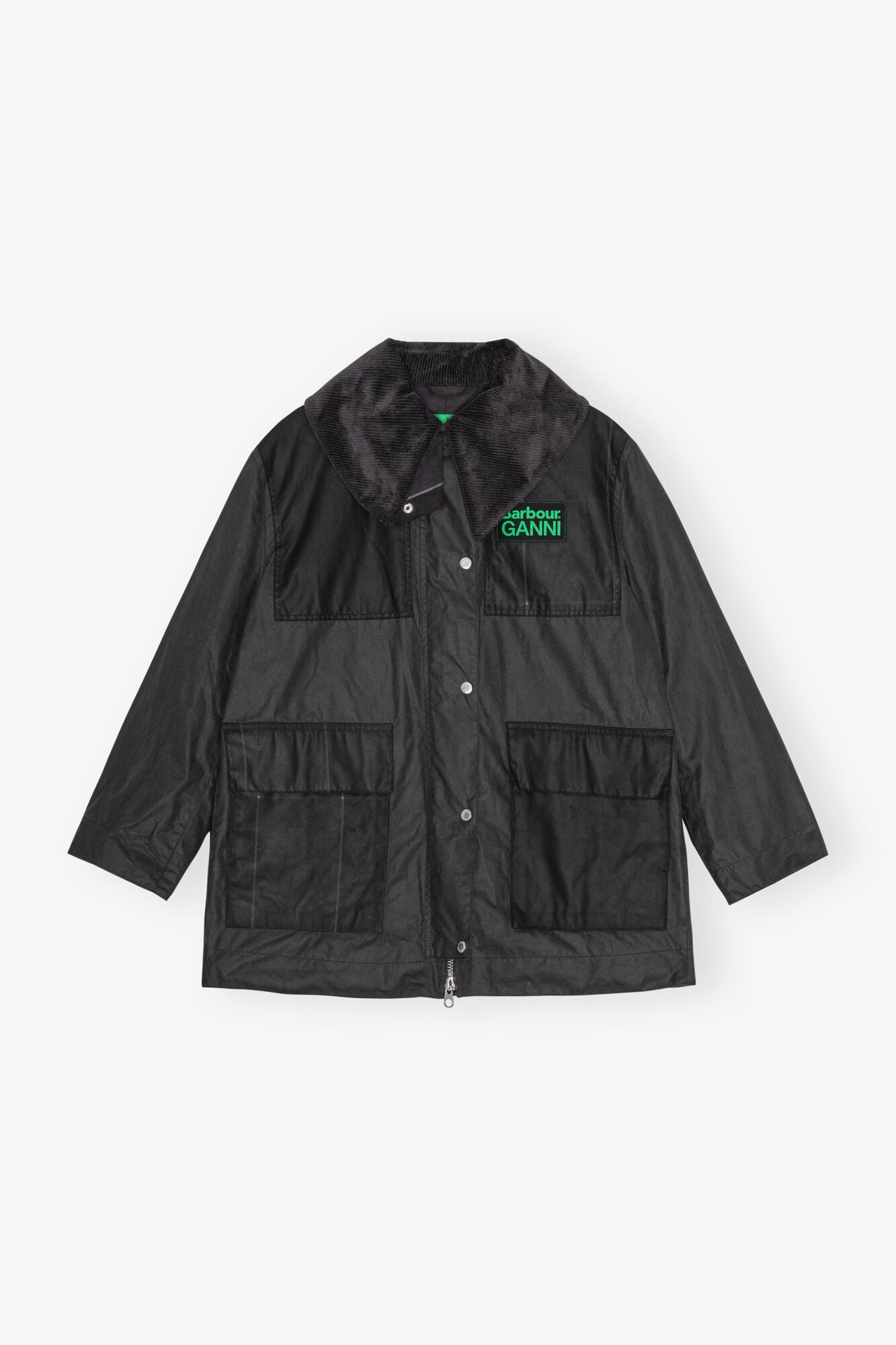 GANNI us GANNI x Barbour Waxed Duffle Coat