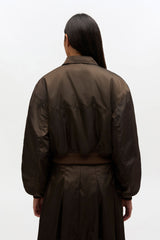 GANNI Online Duchesse Nylon Bomber Jacket