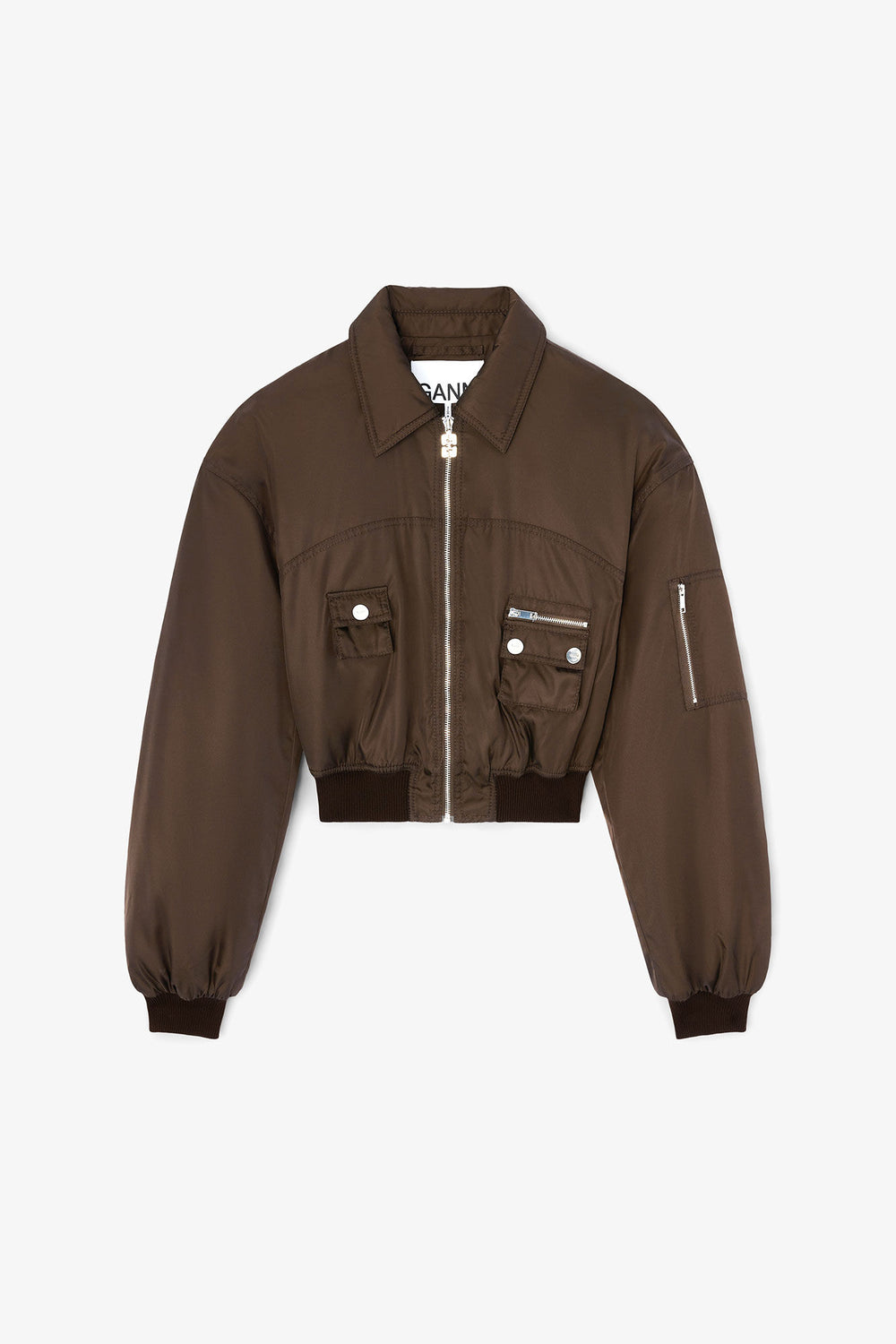 GANNI Online Duchesse Nylon Bomber Jacket