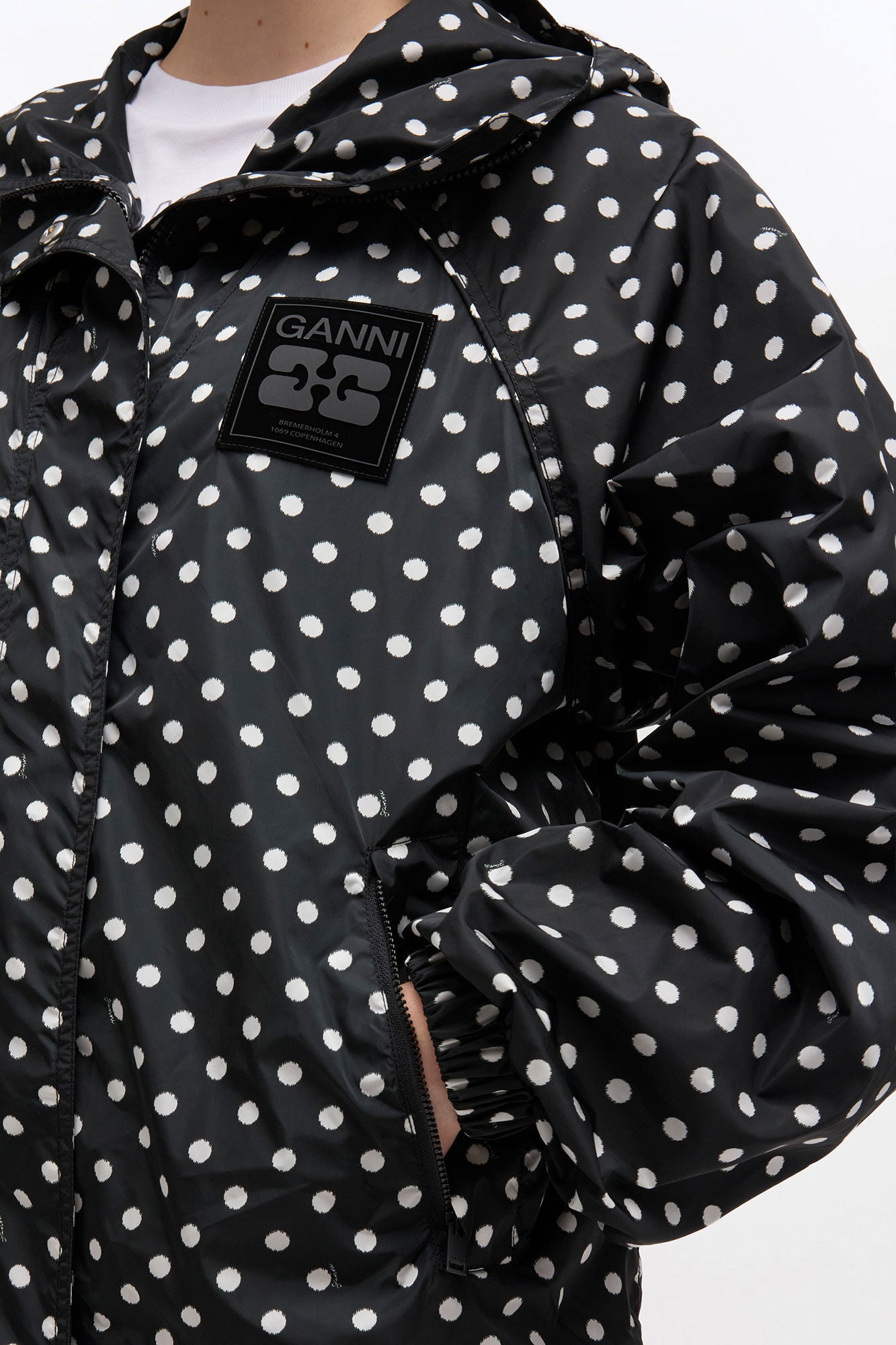 GANNI Discount Printed Nylon Jacket