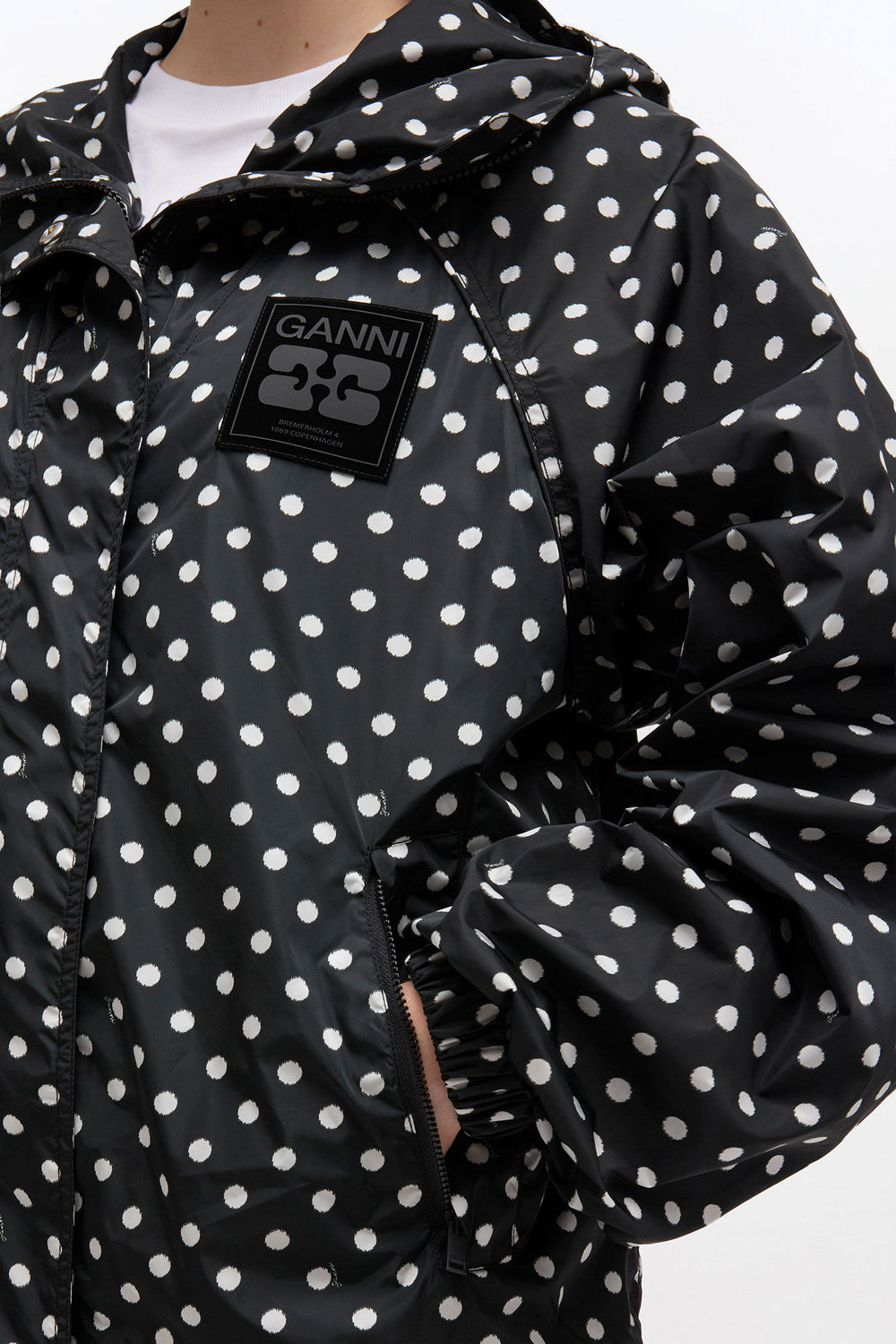 GANNI Discount Printed Nylon Jacket