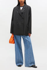 GANNI New Double-breasted Wool Blazer