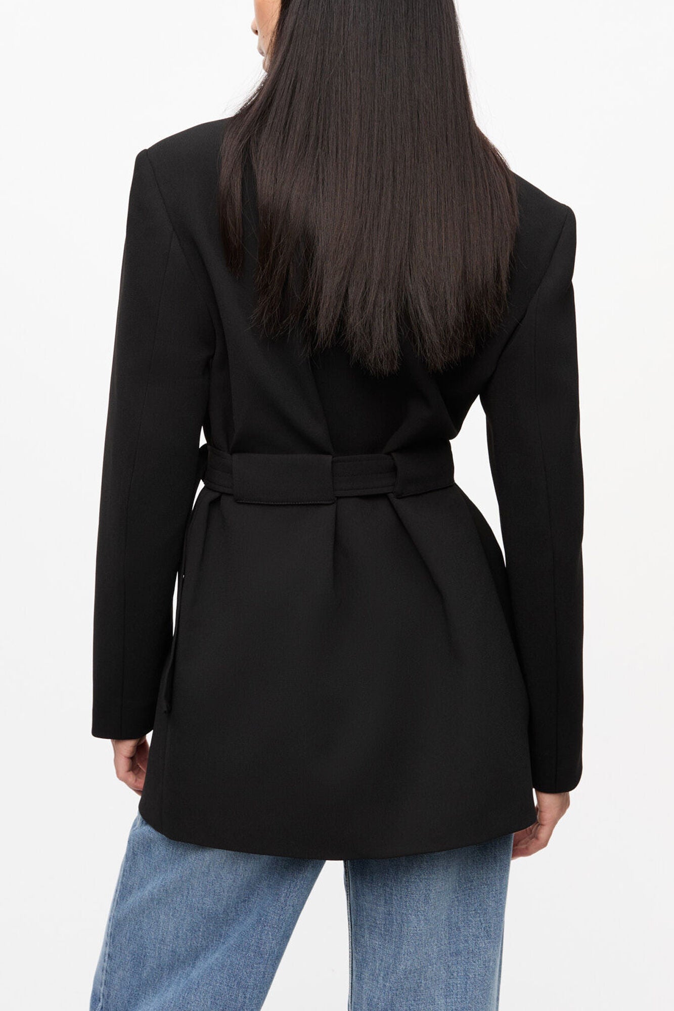 GANNI Sale Black Bonded Crepe Blazer