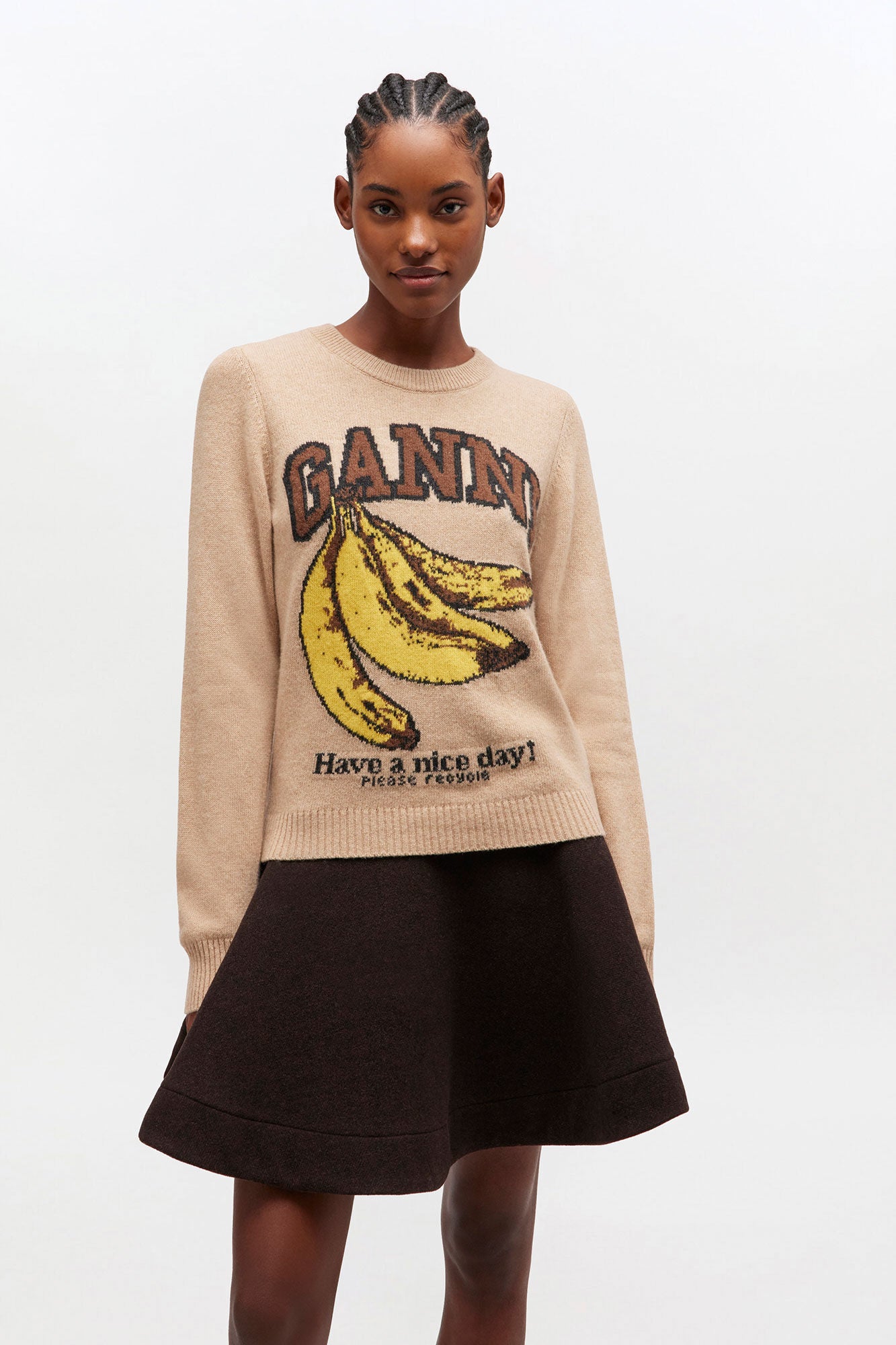 GANNI Sale Graphic Wool Sweater