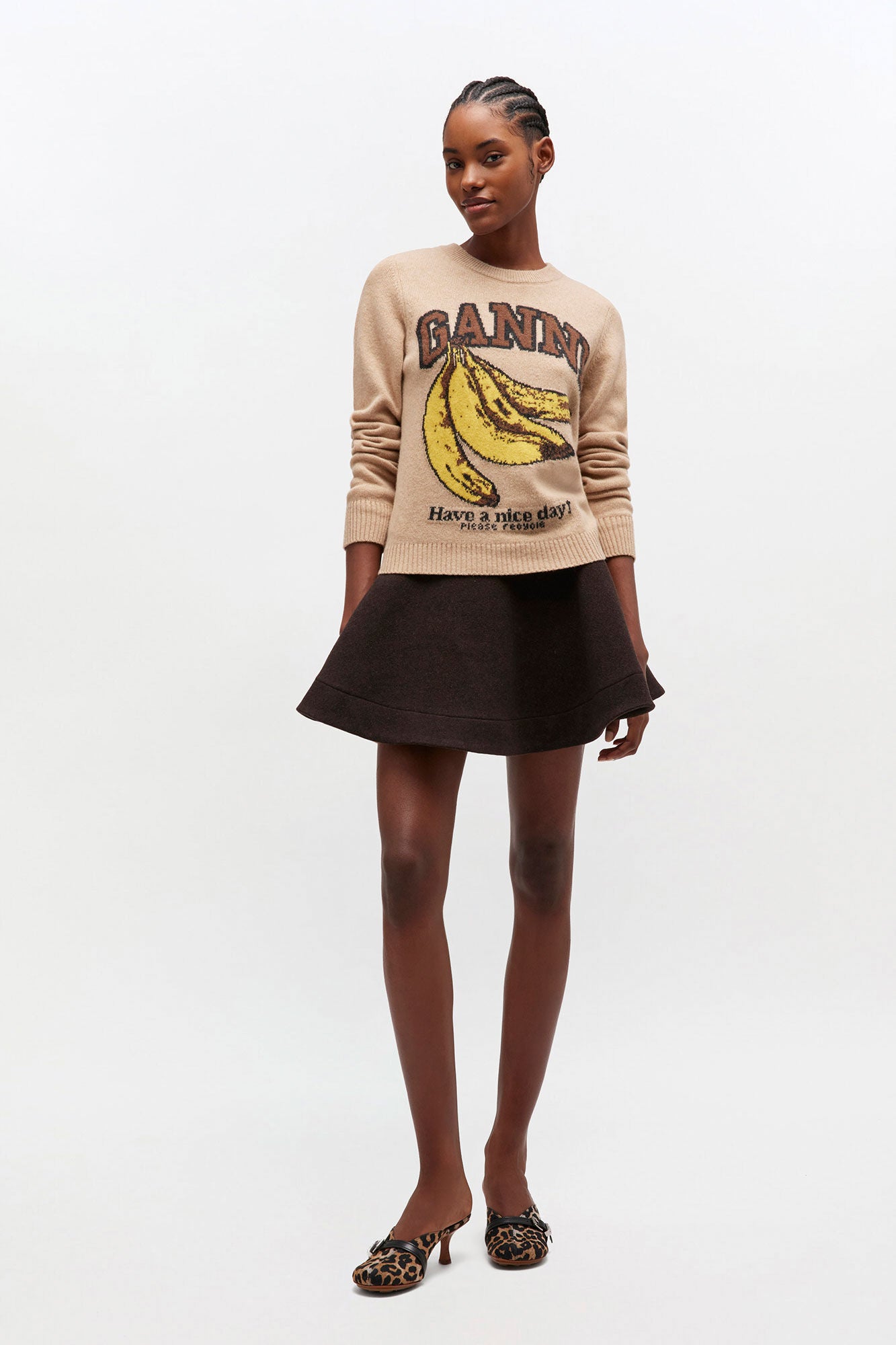 GANNI Sale Graphic Wool Sweater
