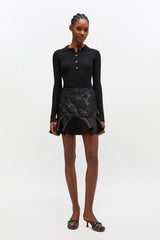 GANNI New Fine Sequin Knitted Polo
