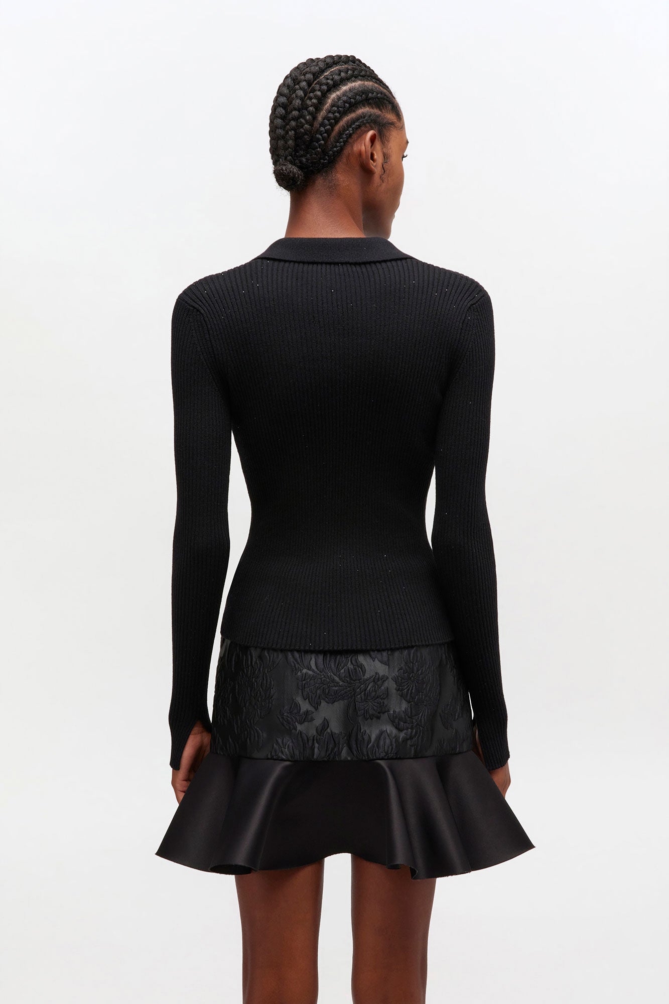 GANNI New Fine Sequin Knitted Polo