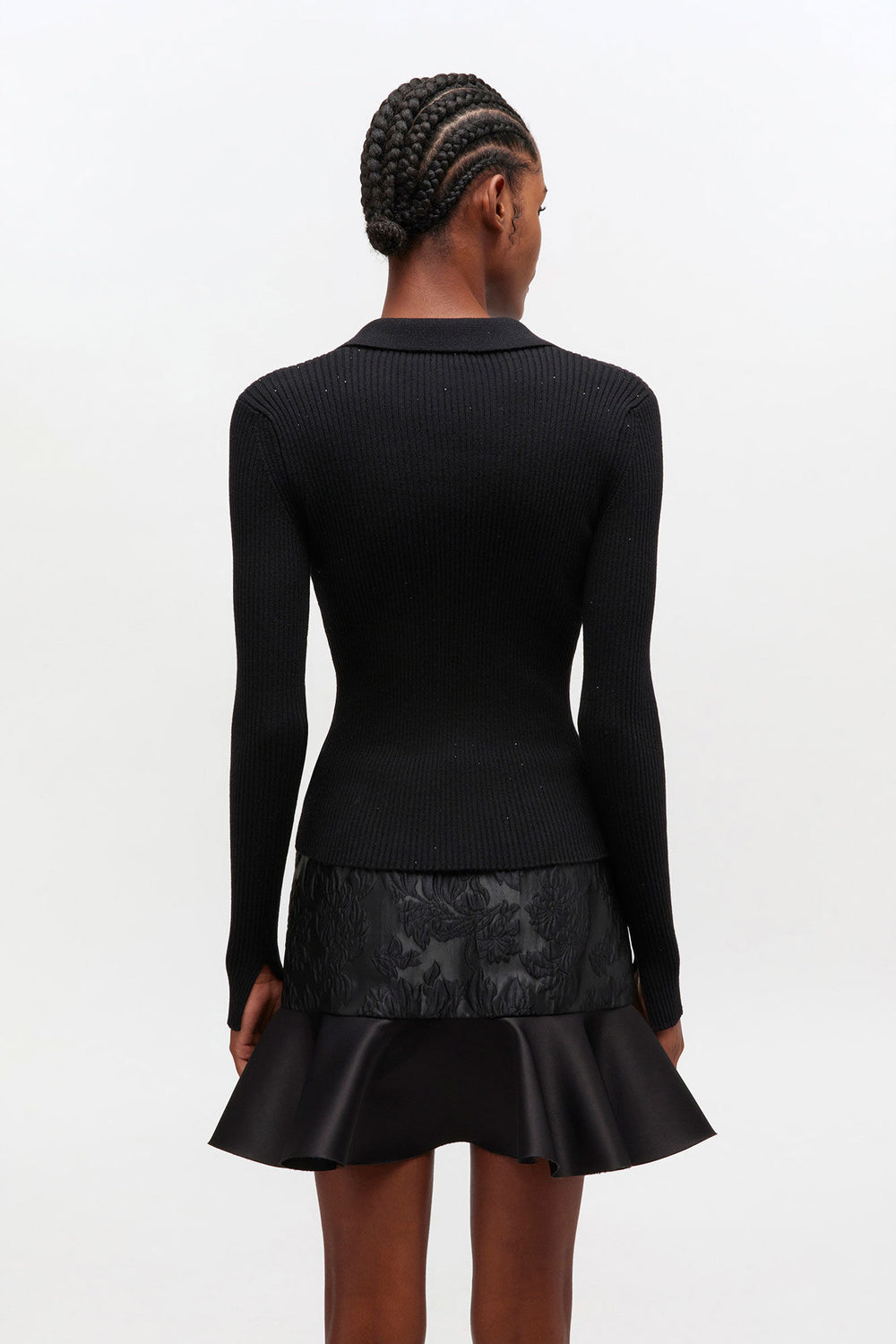 GANNI New Fine Sequin Knitted Polo
