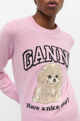 GANNI us Pink Poodle Sweater