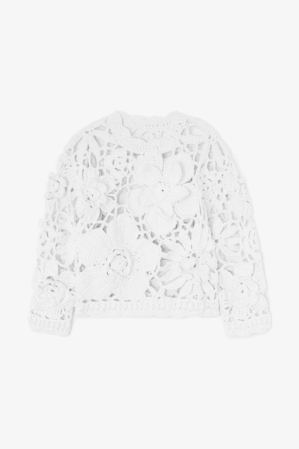 GANNI For Sale Hand Crochet Crewneck in White