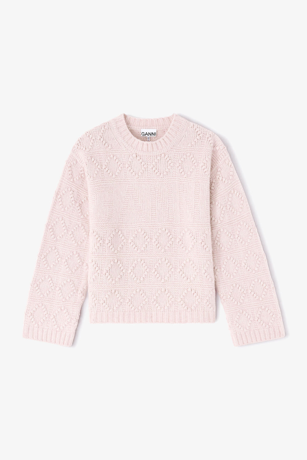 GANNI Outlet Cotton Wool Bubble Sweater