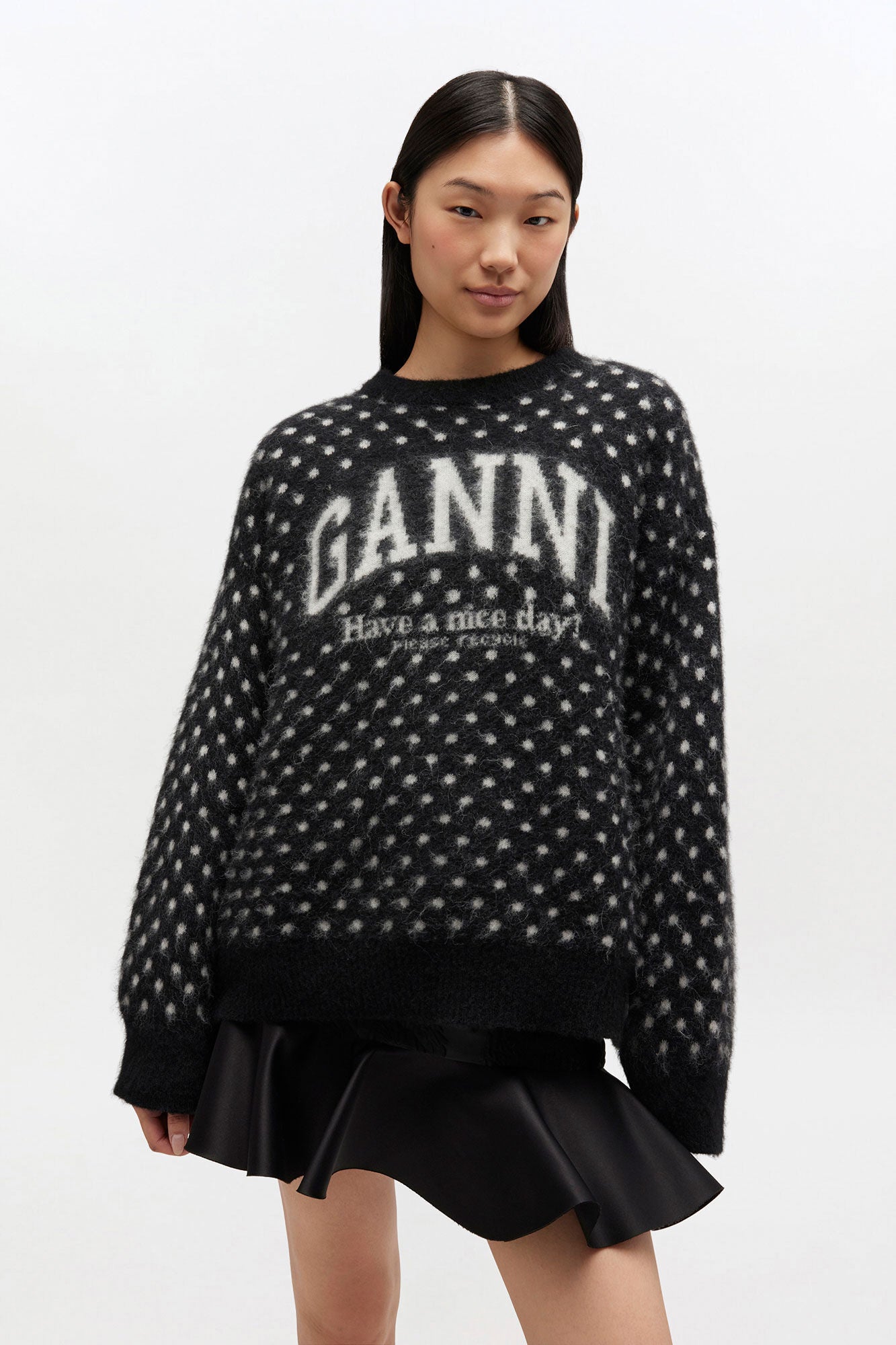 GANNI Sale Polka Brushed Sweater